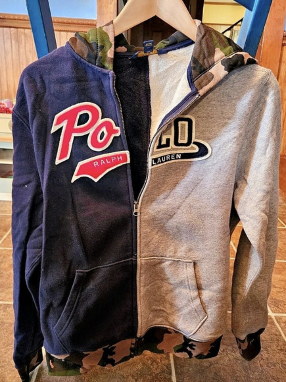 Polo Ralph Lauren Boys XL Color Block Camo Hoodie